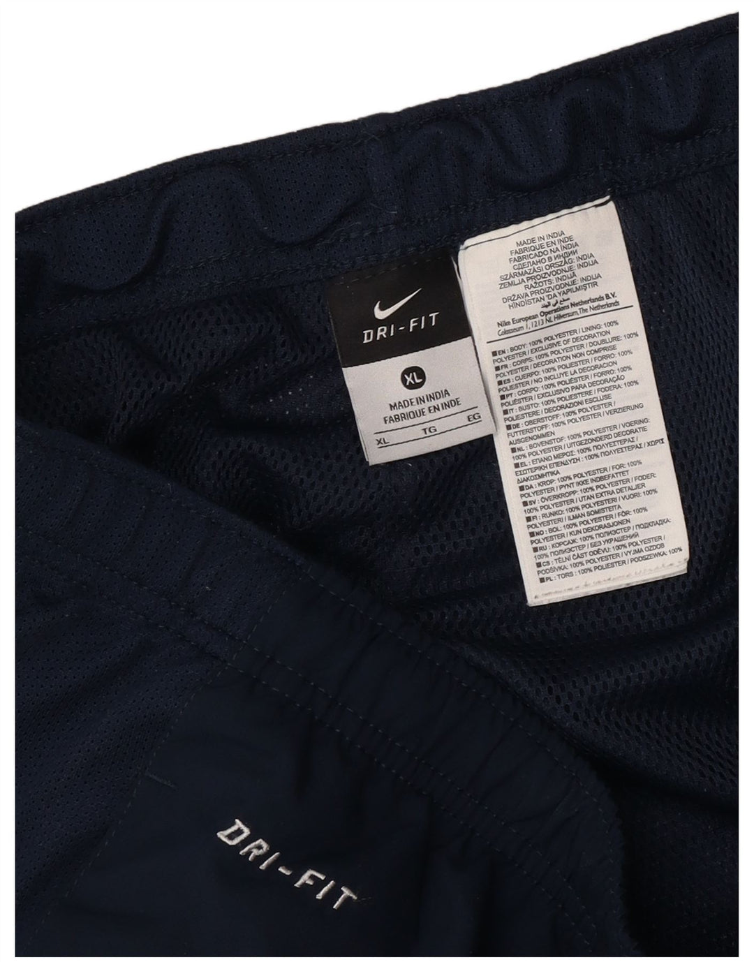 Męskie spodnie dresowe Nike Dri Fit XL, granatowe, poliestrowe