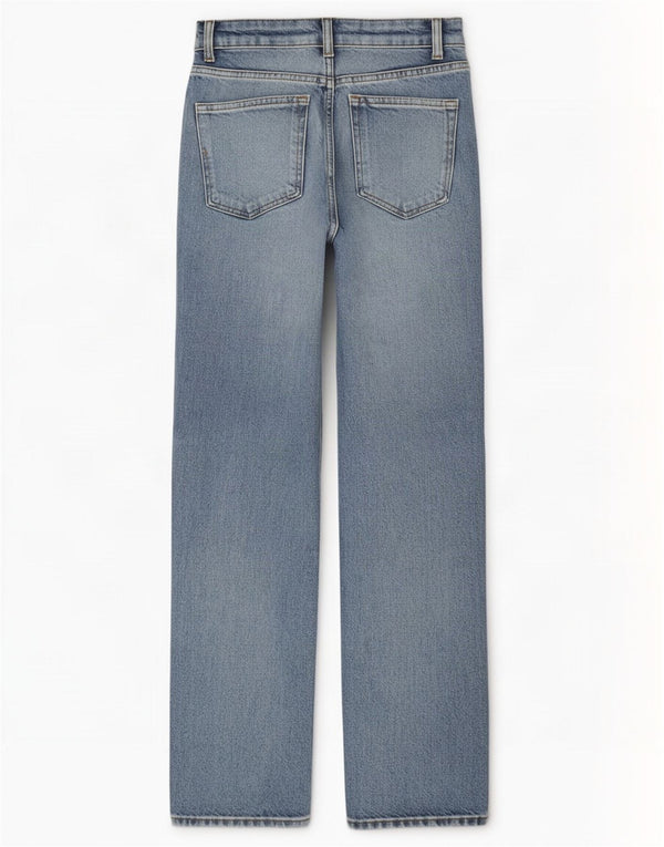 Zara Damskie proste dżinsy z wysokim stanem EU 34 2XS W24 L30 Niebieskie bawełniane