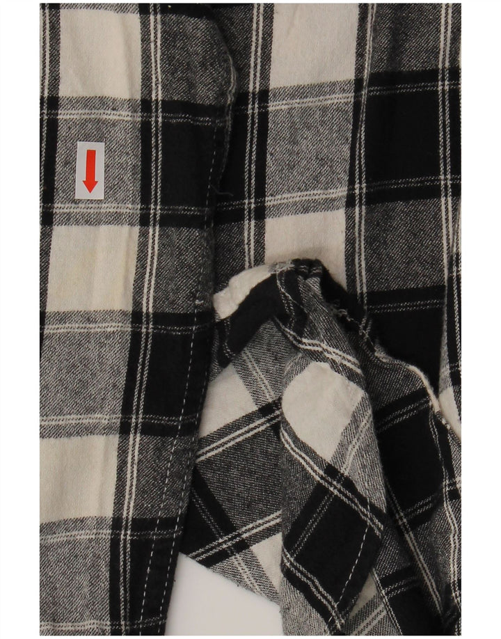 LEVI'S Womens Flannel Shirt UK 10 Small Black Check Cotton