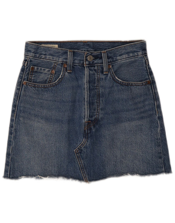 Levi's denimnederdel til kvinder W24 XS blå bomuld