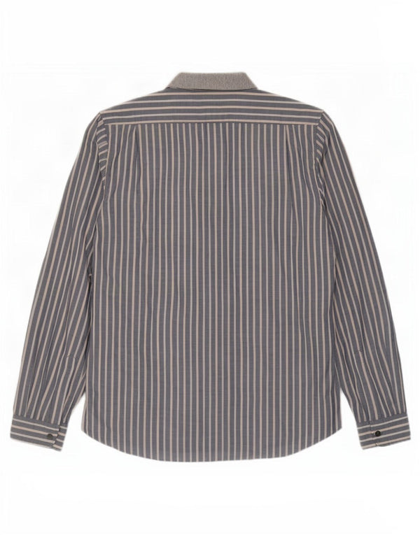 Camicia da uomo Hugo Boss XL in cotone a righe grigie