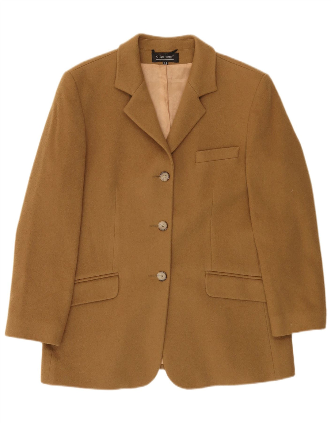 Clement Dame 3-knaps blazerjakke IT 42 Medium Beige Cashmere