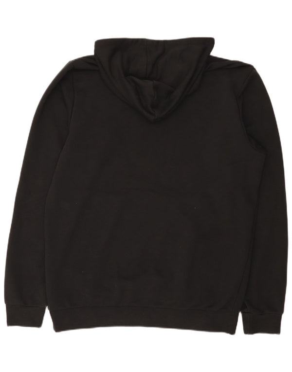 Felpa con cappuccio grafica da uomo Adidas UK 44/46 grande cotone nero