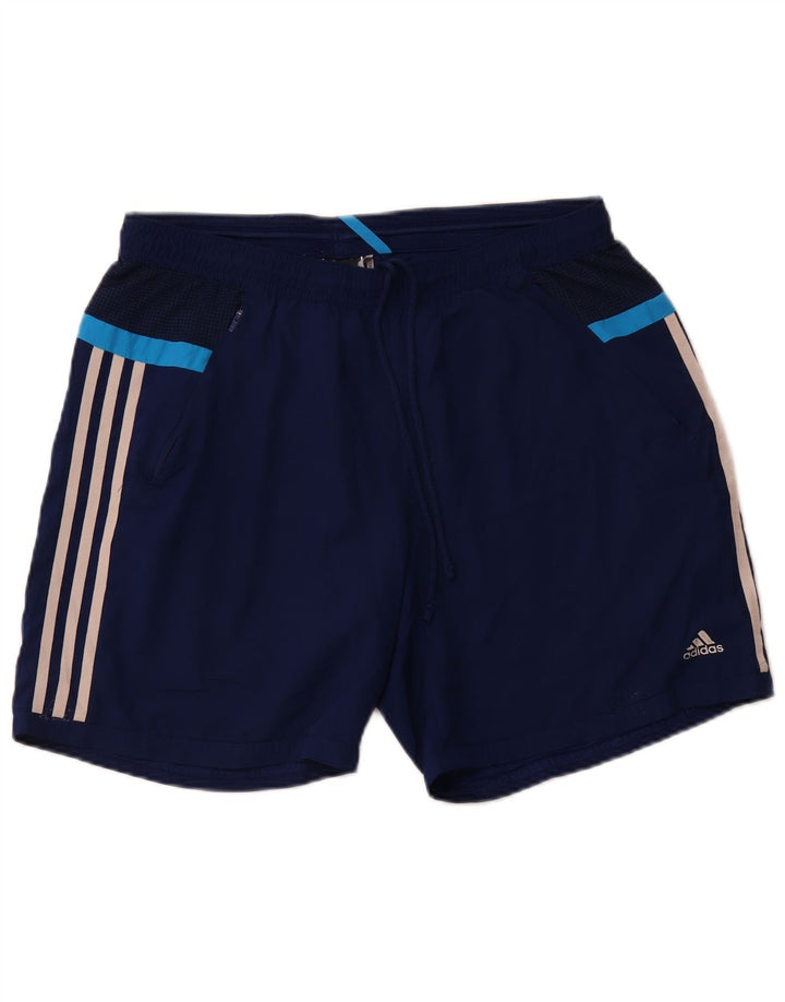 ADIDAS Womens Climacool Sport Shorts UK 16 Large  Blue Polyester