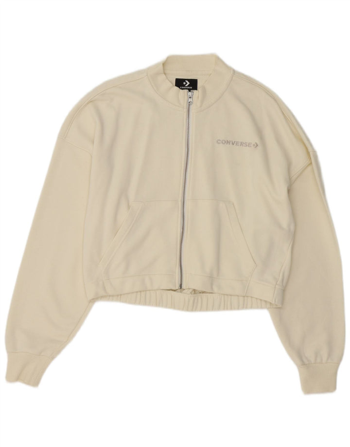 Converse Veste de survêtement pour femme UK 14 Medium Blanc