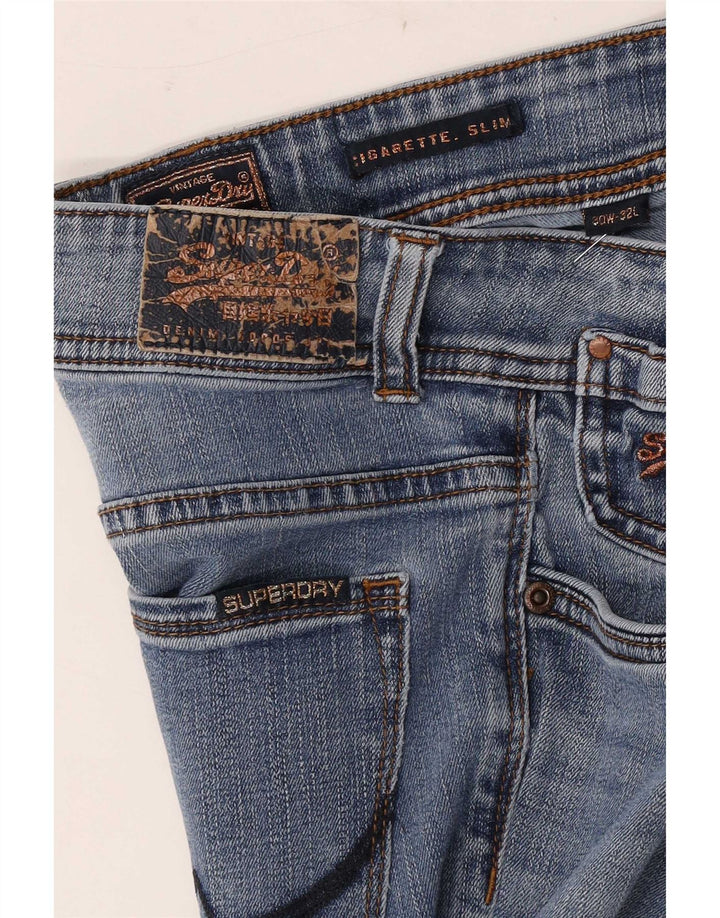 Superdry Cigarette Slim Jeans til kvinder W30 L32 Blå