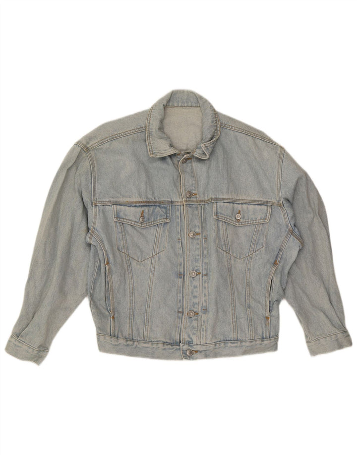 Vintage Womens Denim Jacket UK 16 Large Blue Cotton