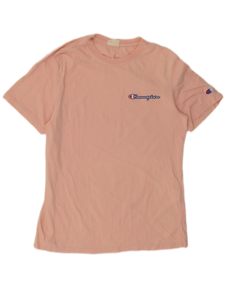 Champion Herre T-Shirt Top Stor Pink Bomuld