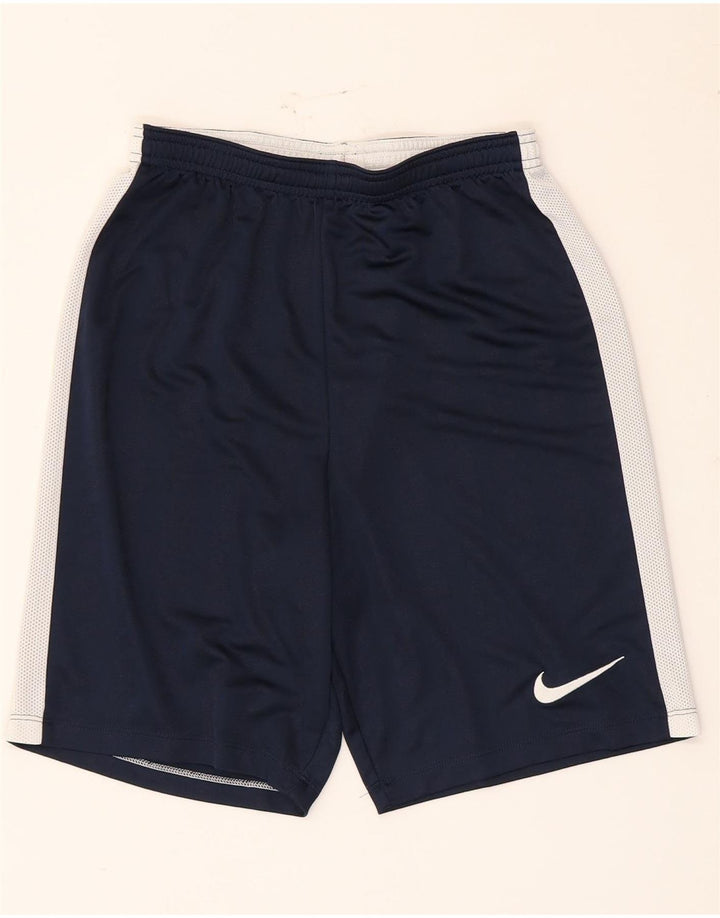 Nike Mens Dri Fit Sport Shorts Small  Navy Blue Colourblock Polyester