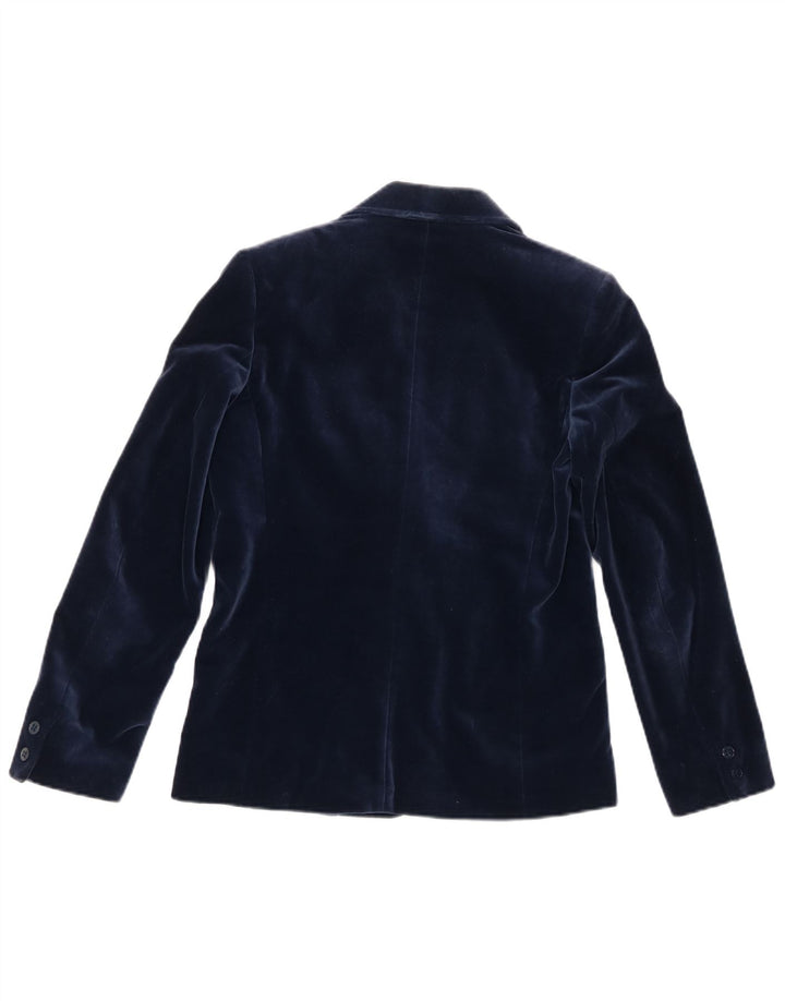 Jaeger Damen-Blazer aus Samt mit 2 Knöpfen, Gr. 8, Marineblau, Baumwolle