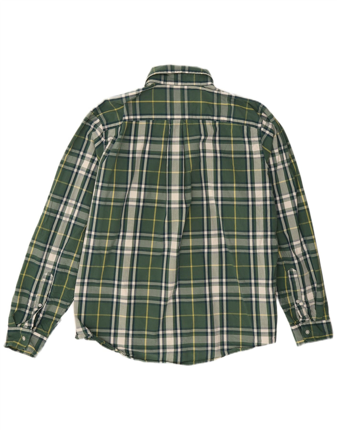 Eddie Bauer Mens Classic Fit Shirt Large Green Check Cotton