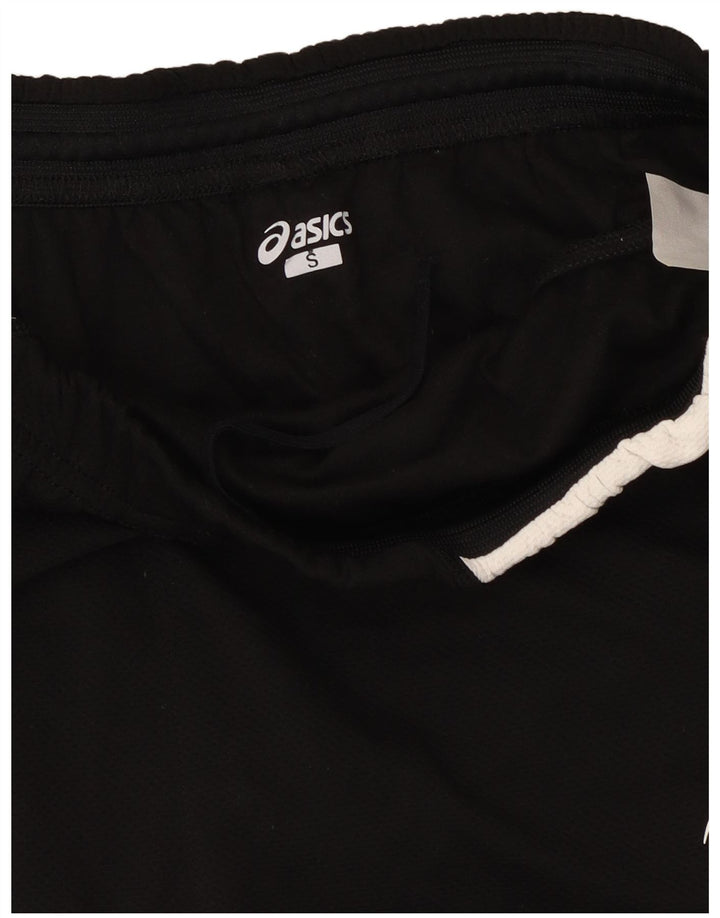 Asics Womens Graphic Sport Shorts UK 10 Small  Black Colourblock Polyester