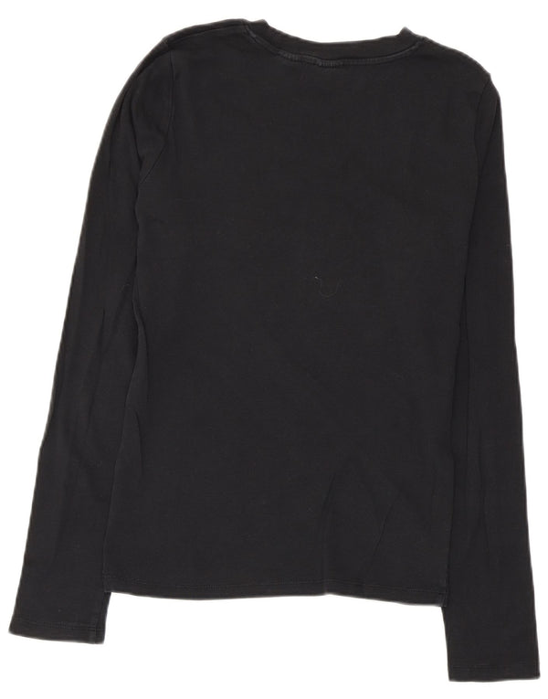 Levi's Damen Top Langarm UK 12 Medium Schwarz
