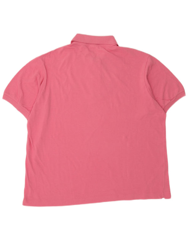 Lacoste Mens Polo Shirt Size 7 2XL Pink Cotton