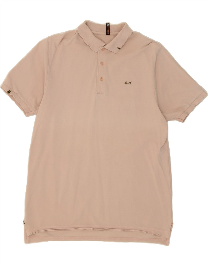 SUN68 Mens Polo Shirt XL Beige Cotton Vintage Sun68 and Second-Hand Sun68 from Messina Hembry 