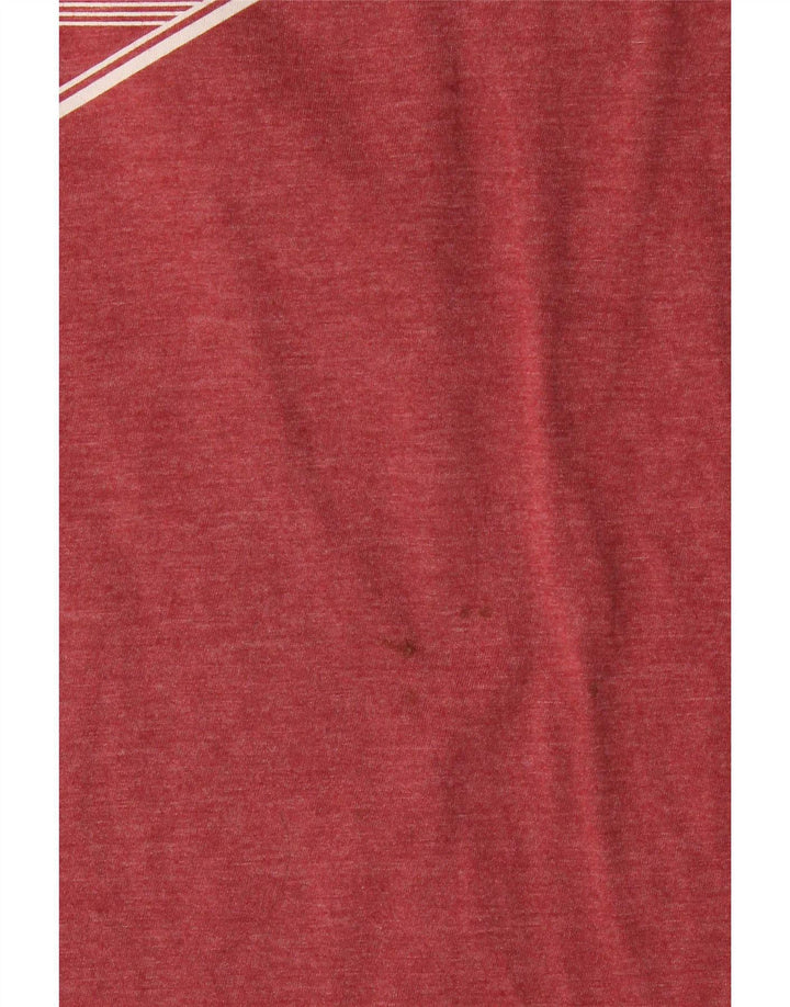 Billabong Mens Graphic T-Shirt Top Medium Burgundy Cotton