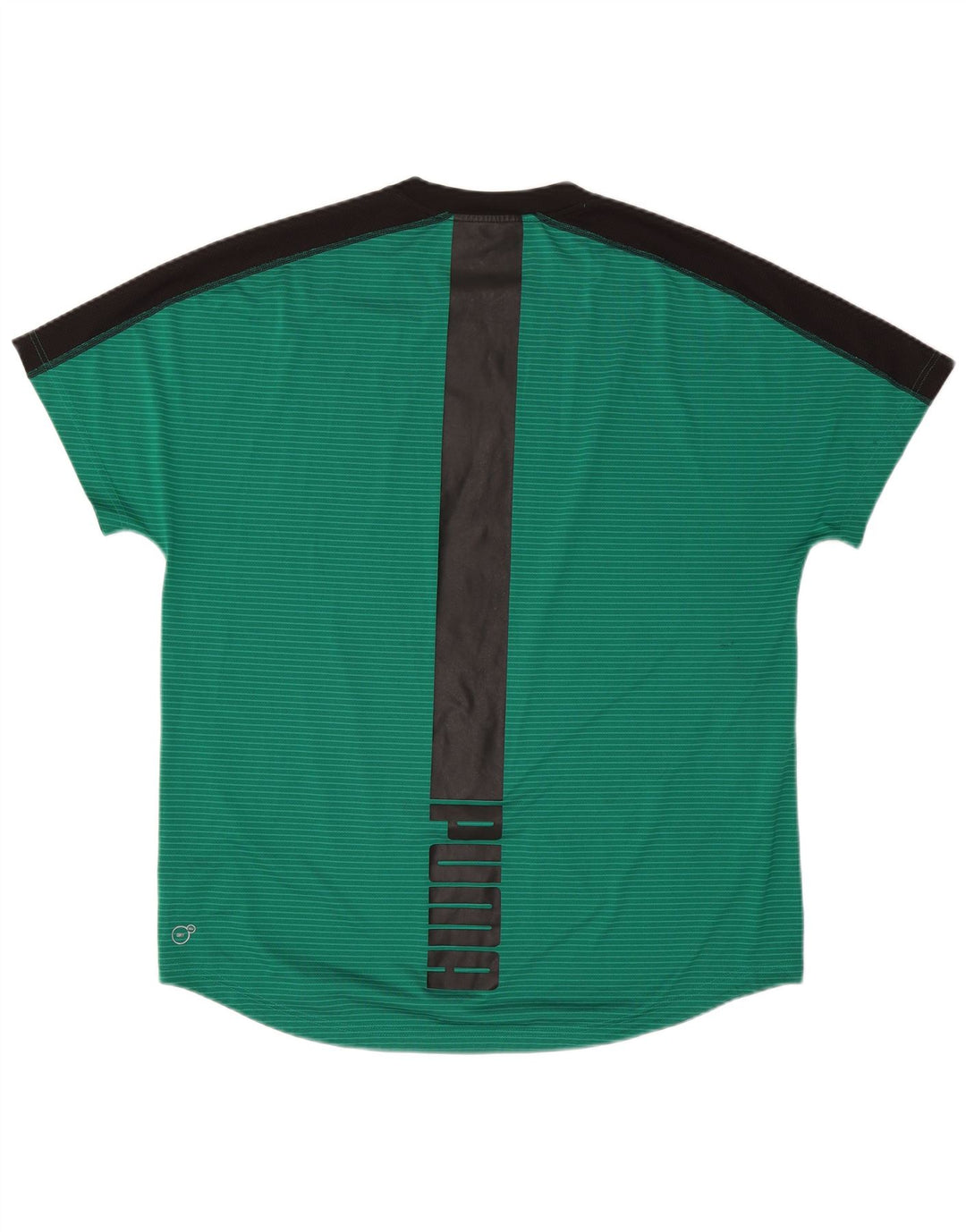 Puma Mens Graphic T-Shirt Top XL Green Colourblock Polyester