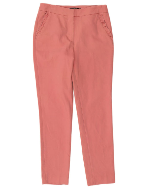 Женские узкие брюки чинос Zara, маленькие, розовые, хлопковые, W26 L26