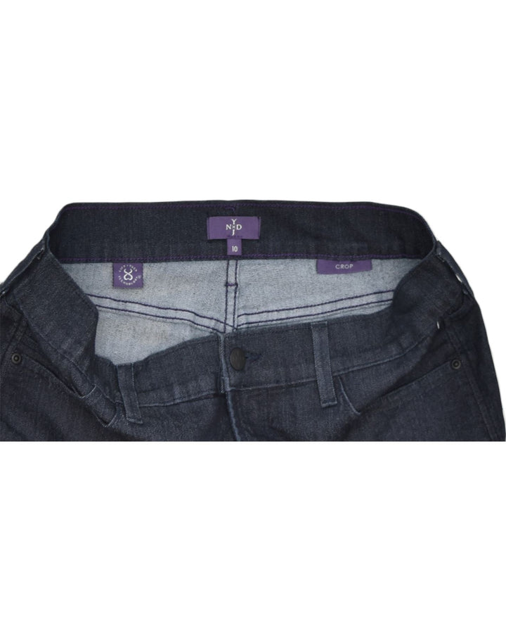 VINTAGE Womens Cropped Jeans US 10 Large W34 L21 Navy Blue Cotton | Vintage | Thrift | Second-Hand | Used Clothing | Messina Hembry 