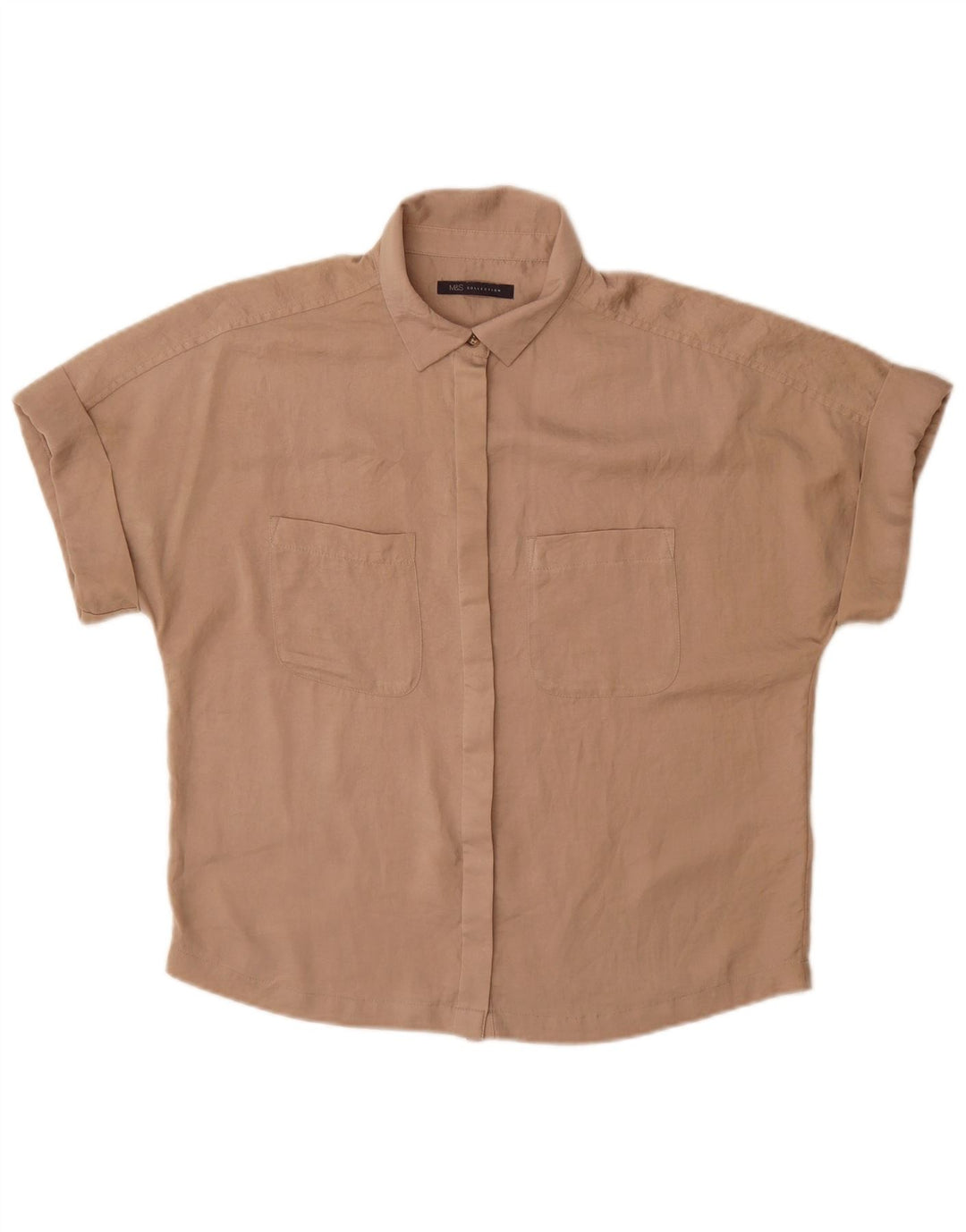 Camicetta a maniche corte da donna Marks & Spencer UK 10 piccola marrone
