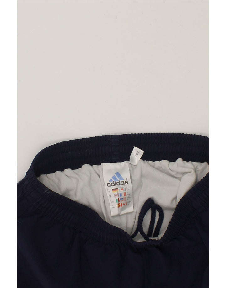 ADIDAS Boys Sport Shorts 9-10 Years  Navy Blue Polyester Vintage Adidas and Second-Hand Adidas from Messina Hembry 