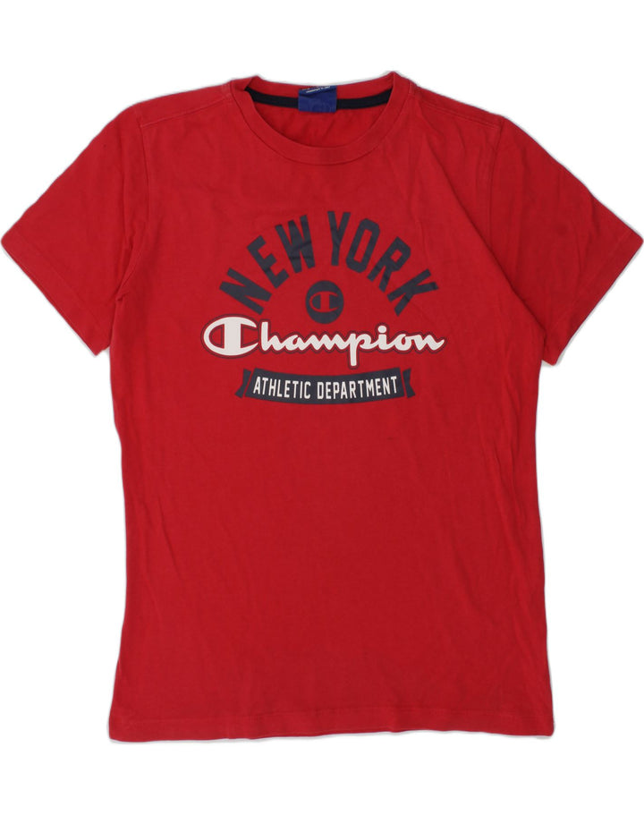 CHAMPION Boys Graphic T-Shirt Top 11-12 Years Large Red | Vintage Champion | Thrift | Second-Hand Champion | Used Clothing | Messina Hembry 