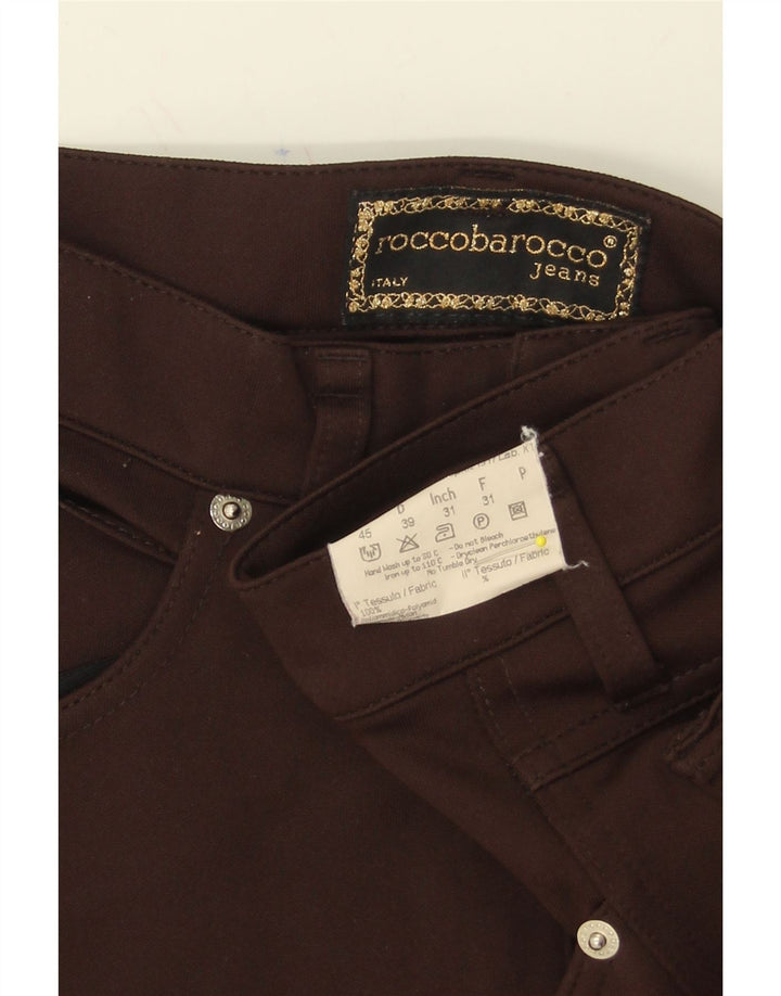ROCCOBAROCCO Womens Straight Casual Trousers W31 L29 Brown Polyamide Vintage Roccobarocco and Second-Hand Roccobarocco from Messina Hembry 