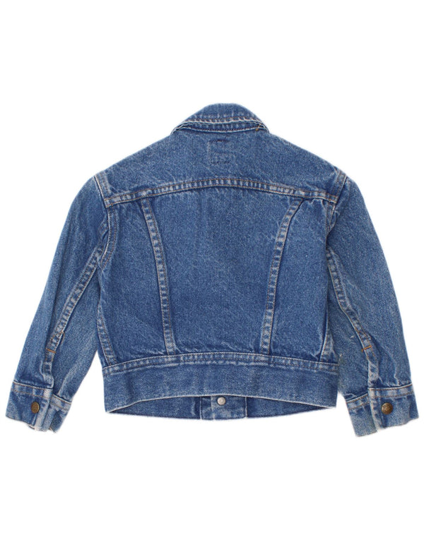 Jaqueta jeans Lee Girls 4-5 anos grande algodão azul
