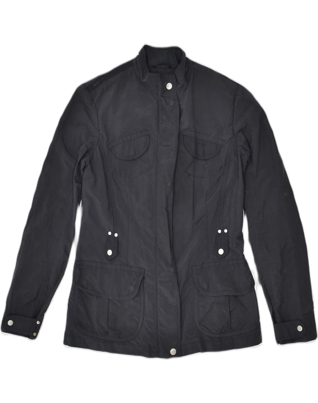 GEOX Womens Respira Utility Jacket UK 8 Small Black Polyester | Vintage Geox | Thrift | Second-Hand Geox | Used Clothing | Messina Hembry 