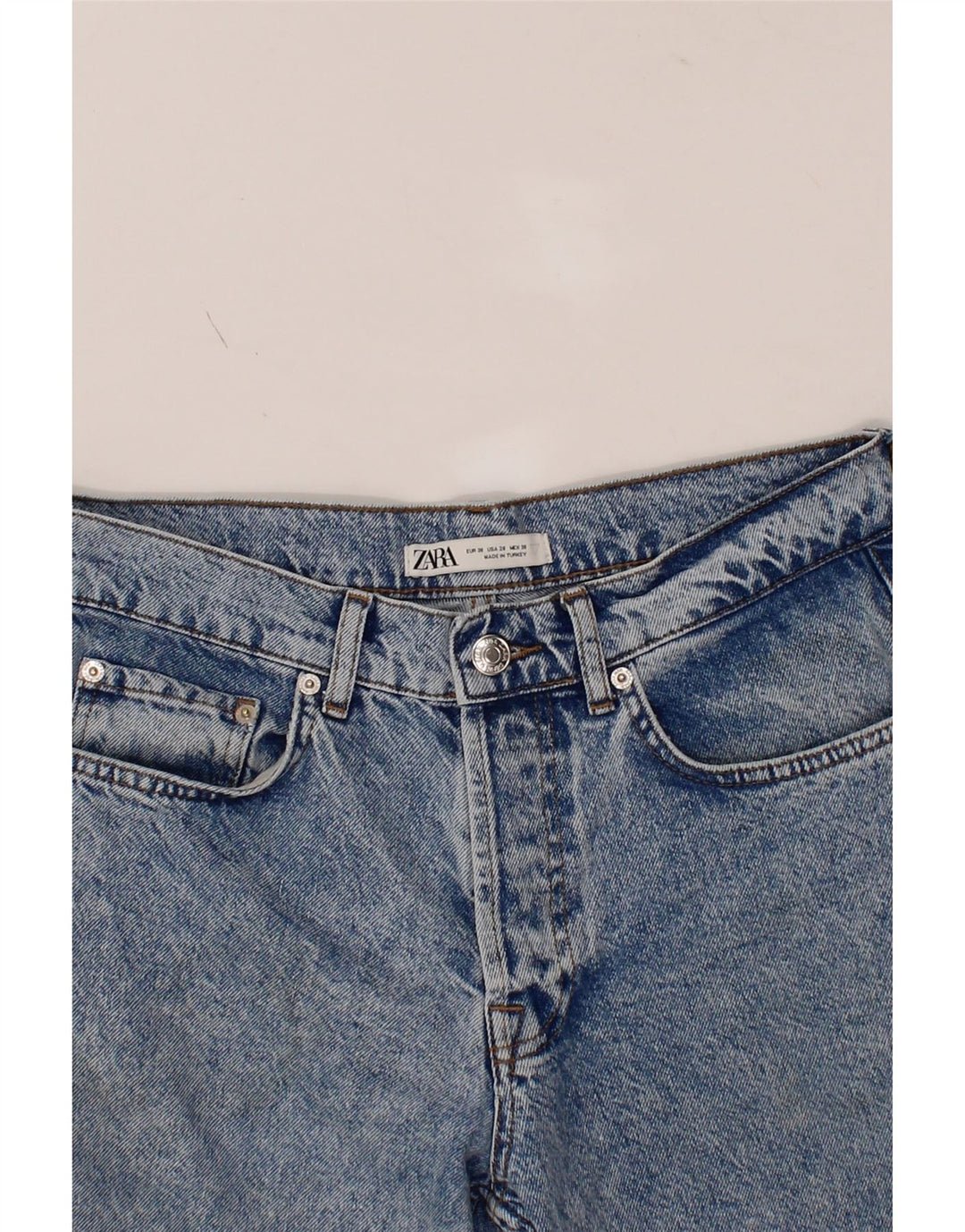 ZARA Womens Tapered Jeans EU 38 Medium W30 L30 Blue Cotton Vintage Zara and Second-Hand Zara from Messina Hembry 