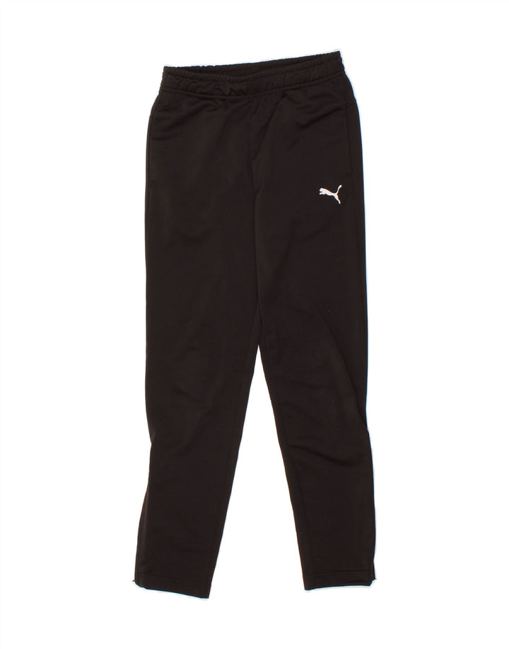 PUMA Boys Tracksuit Trousers 11-12 Years Black Polyester Vintage Puma and Second-Hand Puma from Messina Hembry 