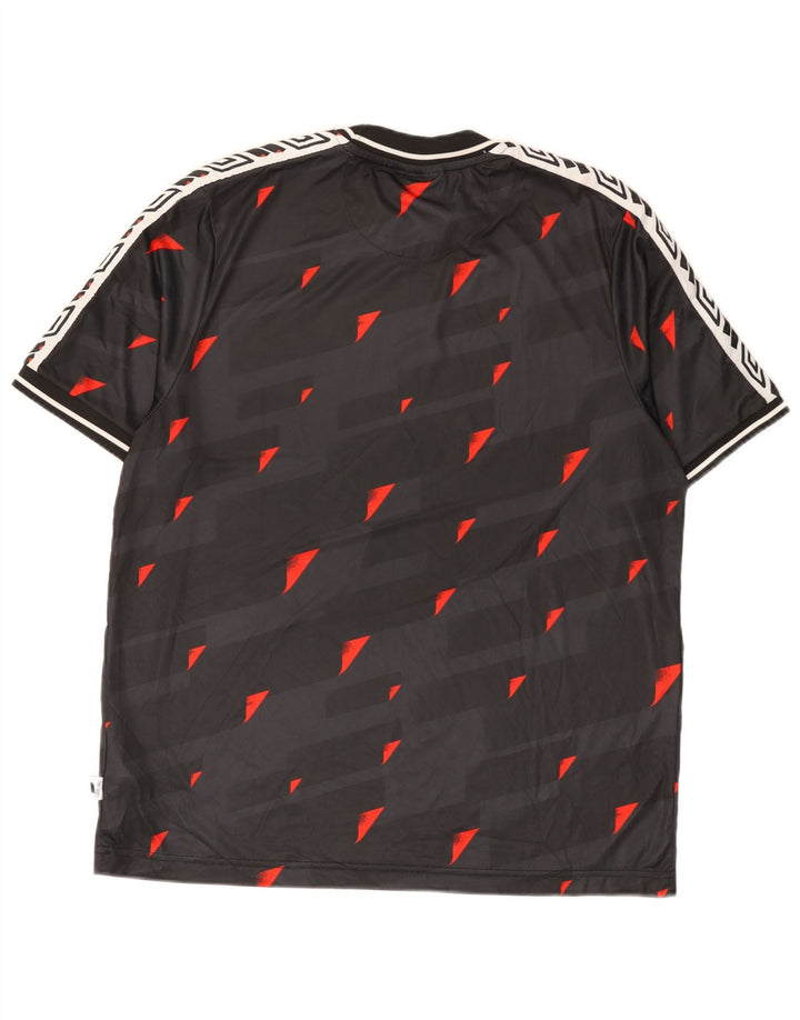 Umbro T-Shirt Graphique Homme Large Noir Géométrique Polyester