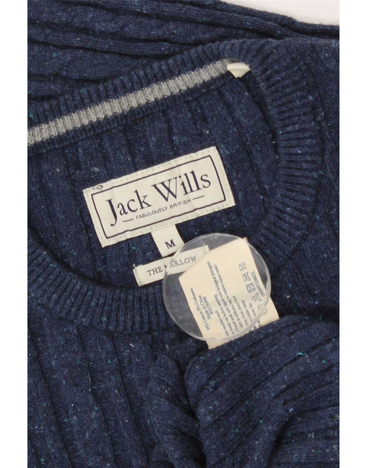 Jack Wills Mens Crew Neck Jumper Sweater Medium Navy Blue Cotton