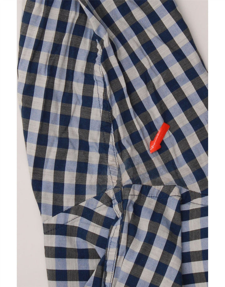 Gant Herre Regular Fit skjorte størrelse 39/40 15 1/2 Medium Blue Gingham Cotton