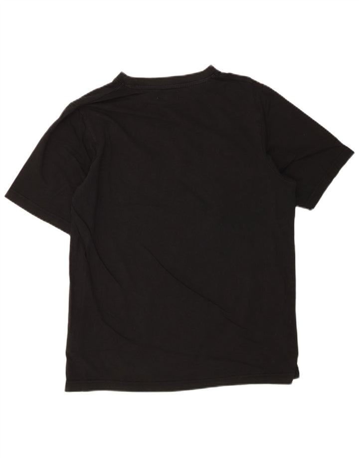 KAPPA Mens Graphic T-Shirt Top Small Black Cotton