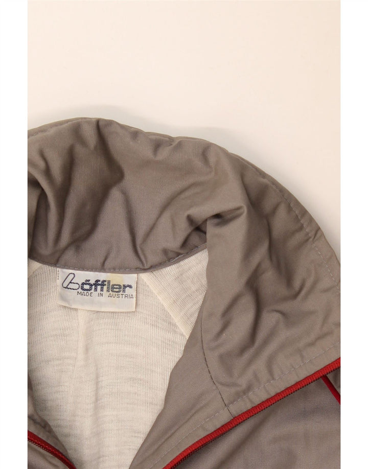 Loffler Mens Tracksuit Top Jacket Small Grey Polyester