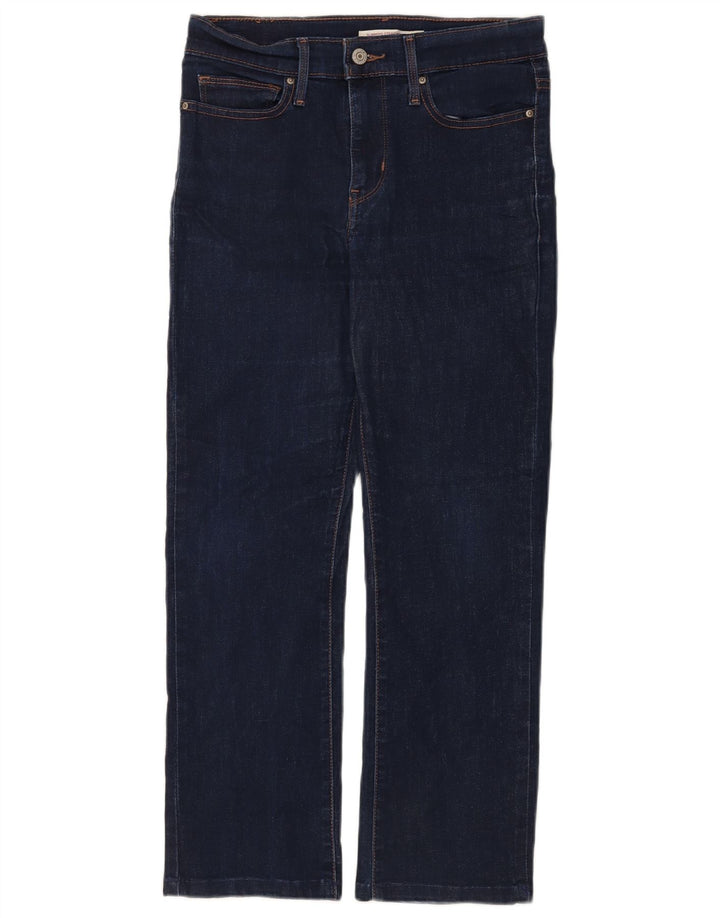 Levi's Womens Slimming Straight Jeans W28 L26 Navy Blue Cotton