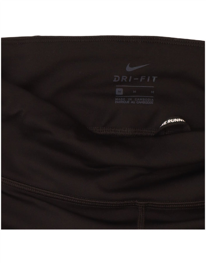 Nike Dame Dri Fit Capri Leggings UK 12 Medium Sort