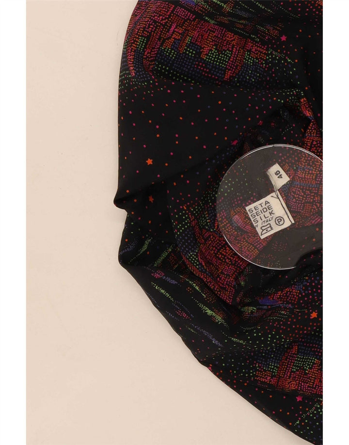 Oleg Cassini Womens Abstract Pattern Shirt Blouse IT 46 Large Multicoloured
