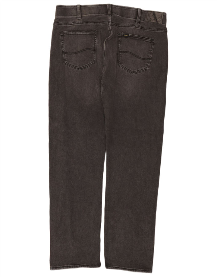 Lee Mens Slim Fit Straight Jeans W36 L32 Grey Cotton