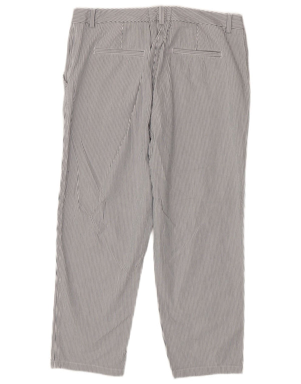 Marks & Spencer Spodnie damskie o kroju slim UK 18 XL W34 L24 Białe paski