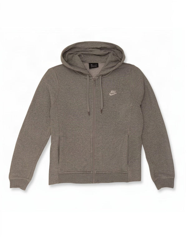 Nike Sweat à capuche zippé en coton moucheté gris moyen pour homme