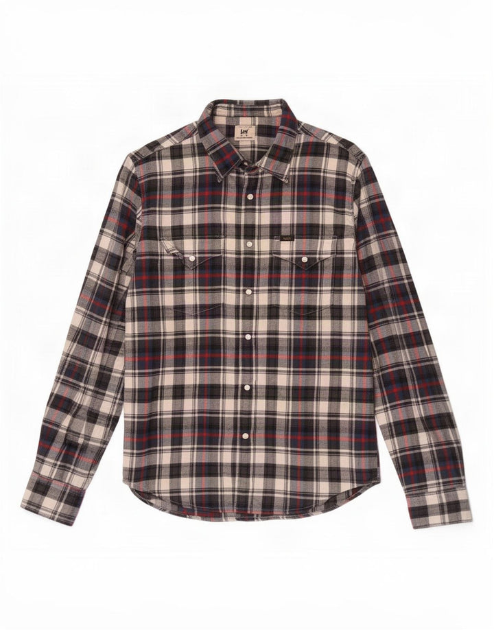 Lee Chemise en Flanelle Homme Petit Carreau Multicolore Coton