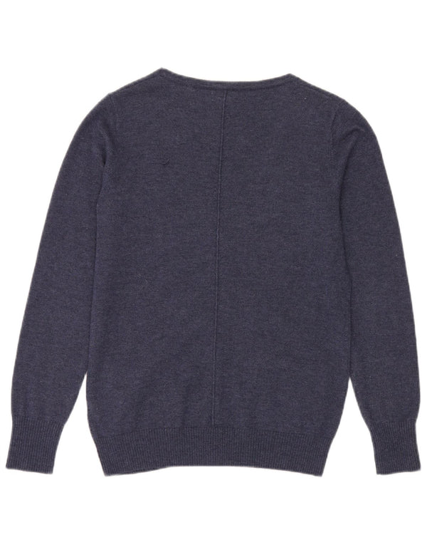 Fat Face Womens Cardigan Sweater UK 10 Small Navy Blue Wool