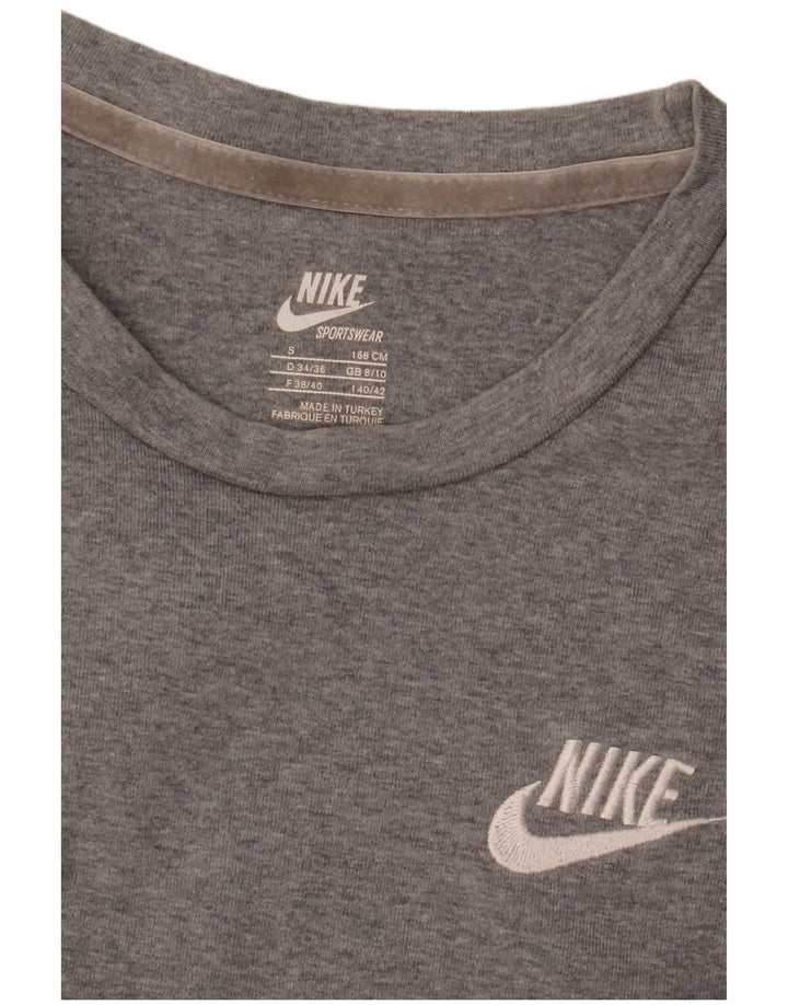 Nike Womens T-Shirt Top UK 8/10 Small Grey