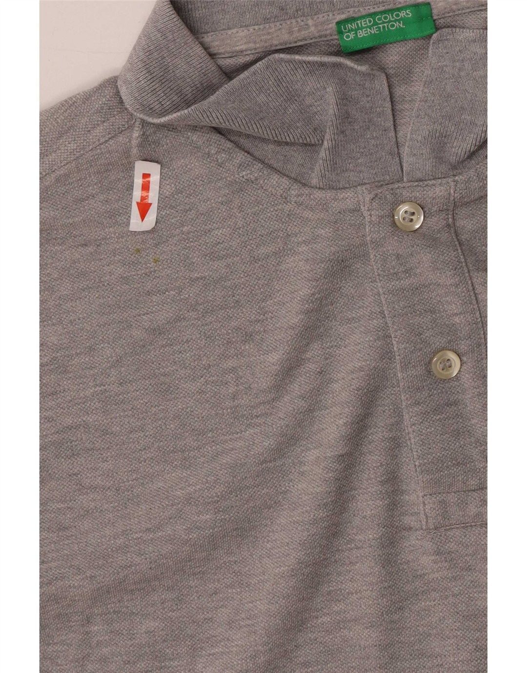 Polo Uomo Benetton Large in Cotone Grigio