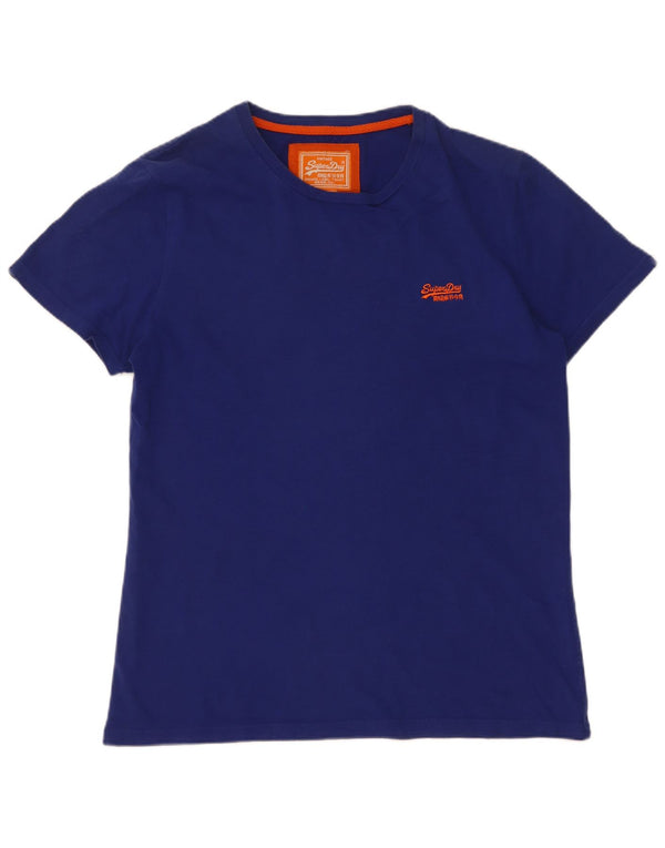 T-shirt da uomo Superdry Top Large in cotone blu