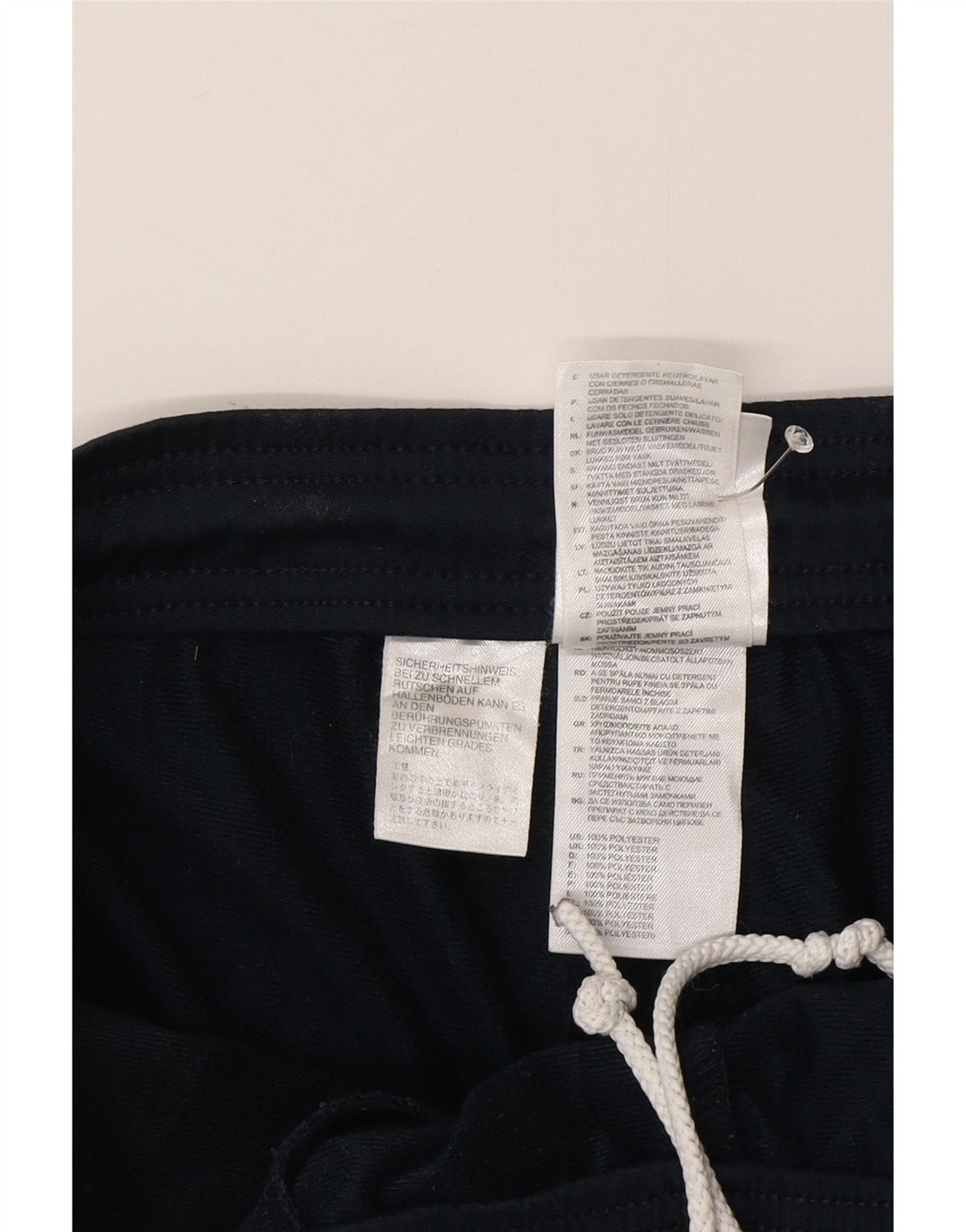 Pantaloni da tuta da uomo Adidas Large in poliestere blu navy