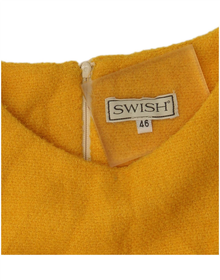 Swish Womens Sleeveless Sheath Dress IT 46 Large Yellow
