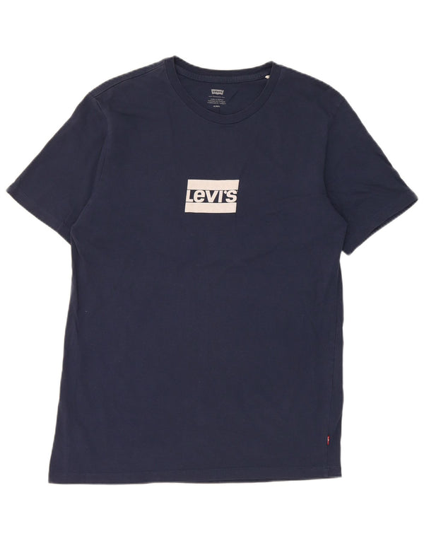 Levi's Mens Graphic T-Shirt Top Medium Navy Blue Cotton